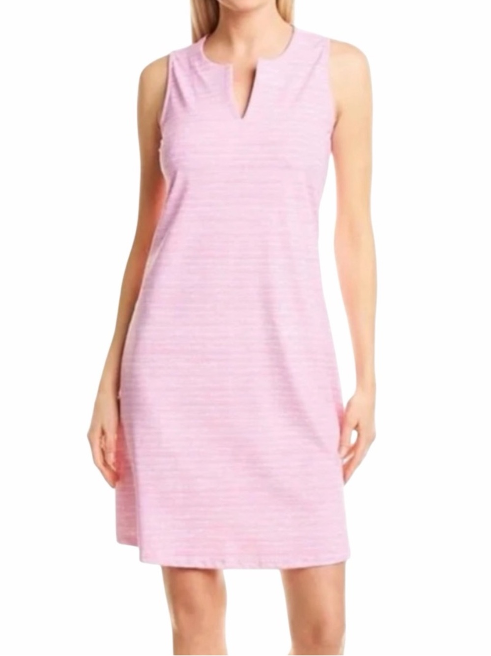 J. McLaughlin Pink and White Seawall Sleeveless Ellison Shift Dress Size Small
